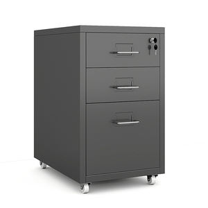 อเนกประสงค์3ลิ้นชักเฟอร์นิเจอร์โต๊ะขนาดเล็กมือถือตู้เก็บเอกสารเก็บถาวรสไตล์ตู้เสื้อผ้า - Product Image 2