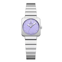 Montre-bracelet de luxe élégante pour femme, étanche, avec boîtier carré en acier inoxydable et bracelet en acier inoxydable, ornée de diamants