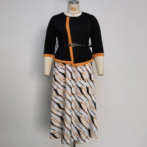 Y208111 Nuevo Vestido Africano para Mujer, Tallas Grandes 2XL-6XL, Vestidos Casuales con Cinturón, Gran Venta - Product Image 5