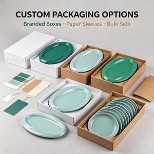 Plato Ovalado Minimalista de Melamina con Diseño Sólido, 8 Pulgadas, Apto para Lavavajillas, Plato para Servir - Product Image 6
