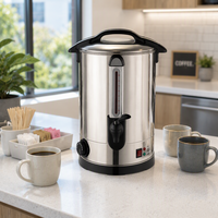 Urne à café commerciale 140 tasses en acier inoxydable, bouilloire électrique pour la restauration et les banquets