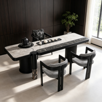 Ensemble de table à thé chinois moderne en bois massif avec chaises pour la maison, la villa, l'hôtel, le bureau, vente en gros OEM ODM