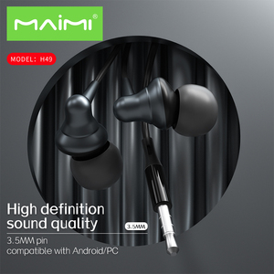 Auriculares con cable Maimi de 3.5mm con micrófono, cable TPE de 1.2M, auriculares internos con graves profundos para teléfono móvil y portátil, venta al por mayor - Product Image 2