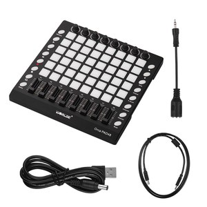 WORLDE PAD48-controlador portátil USB <span class=keywords><strong>MIDI</strong></span>, almohadillas retroiluminadas de 48 RGB, 8 perillas, 16 botones, 8 deslizadores con Cable USB - Product Image 1