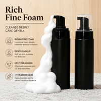 50ml 80ml 100ml 120ml 150ml Luxe Noir Mat Surface Pet Visage Nettoyant Liquide Moussant Mousse Pompe Bouteille Noir Mousse Bouteille
