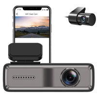 Caméra de tableau de bord Wifi E-Too universelle 2K pour voiture, enregistrement 24 heures sur 24, double objectif, caméra de tableau de bord 2K+1K avant et arrière