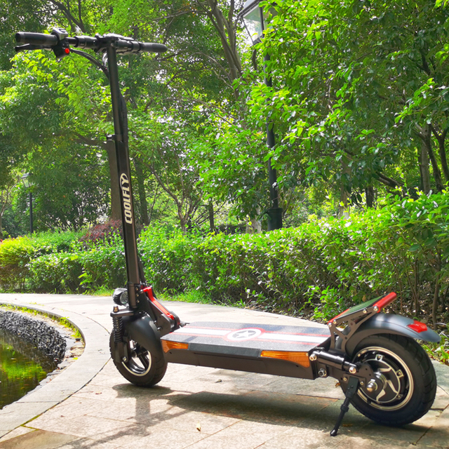 COOLFLY Hot Selling City 10inch Wheel E Electro Carbon Foldable Cheap Electric Scooter Children With Turn Lights