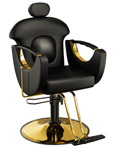 Chaise de coiffure pliable ergonomique et portable exclusive, en cuir synthétique, avec levage et rotation, pour salons de coiffure et salons de barbier - Product Image 2