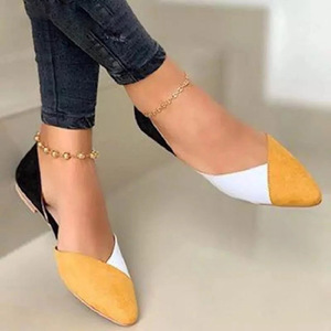 <span class=keywords><strong>Chaussures</strong></span> en Gros pour Femmes Nouveaux Styles Blocs de Couleurs Mocassins Décontractés Grandes Pointures <span class=keywords><strong>Chaussures</strong></span> <span class=keywords><strong>Plates</strong></span> Élégantes - Product Image 5