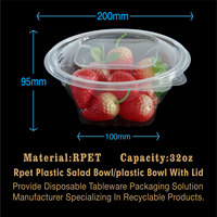 Aanpasbare Plastic Bakje Rpet Materiaal Clamshell Container Voor Sushi Fruitsalade Koekjesverpakking Duurzaam En Milieuvriendelijk