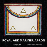 Tablier de membre de la Royal Ark Mariner brodé sur mesure de haute qualité (tissu en toile) – Nouveaux tabliers de régalia maçonniques britanniques