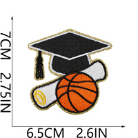 Ensemble de patchs brodés de la promotion 2026, badges thermocollants pour le sport (football, basketball) pour les seniors, sacs d'école, vestes, DIY