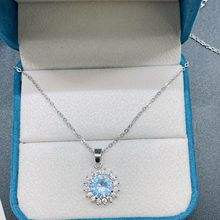 Conjunto de joyería para mujer, collar con colgante de circón de acero inoxidable brillante y conjunto de pendientes de tuerca para regalo - Product Image 3