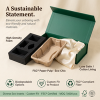 Boîte cadeau magnétique rigide pliable de luxe personnalisée en carton gris recyclable pour emballage de détail haut de gamme