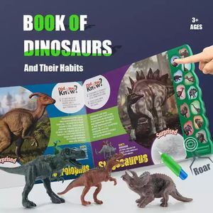 Machine <span class=keywords><strong>de</strong></span> lecture à point <span class=keywords><strong>de</strong></span> livre d'apprentissage éducatif, 12 pièces, avec son réaliste, peinture à <span class=keywords><strong>l</strong></span>'<span class=keywords><strong>eau</strong></span> magique, jouets <span class=keywords><strong>de</strong></span> dinosaures modèle - Product Image 3