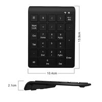 Teclado numérico inalámbrico de 27 teclas, teclado numérico portátil para contabilidad financiera, teclado numérico inalámbrico de 2,4G para ordenador portátil