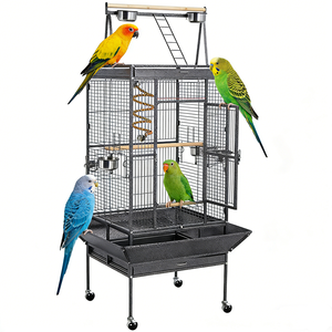 Gabbia per Pappagalli Personalizzata di Grandi Dimensioni, Robusta, Multistrato, in Metallo, per Esterni e Interni, Voliera Moderna per Uccelli di Grandi Dimensioni - Product Image 1