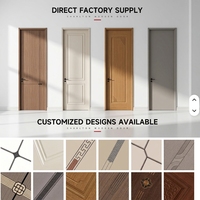 Porte intérieure moderne personnalisée en MDF avec âme en PET, résistante aux rayures, facile à nettoyer, insonorisée pour appartement, chambre, hôtel, bureau