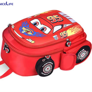 Vente en gros de sac à dos de voiture de grande capacité avec dessin animé 3D pour les garçons du primaire Sac d'école étanche pour la <span class=keywords><strong>maternelle</strong></span> - Product Image 3