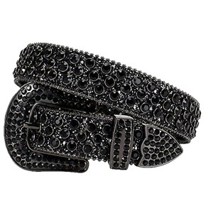 Nouvelle <span class=keywords><strong>ceinture</strong></span> en cuir de créateur <span class=keywords><strong>pour</strong></span> femmes, incrustée de cristaux de strass brillants, style punk hip-hop <span class=keywords><strong>pour</strong></span> robes et jeans de style western - Product Image 5