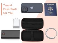 Étui de rangement de voyage personnalisable brillant pour accessoires technologiques - Étanche, antichoc, anti-poussière, pochette zippée de 7 pouces en EVA rigide