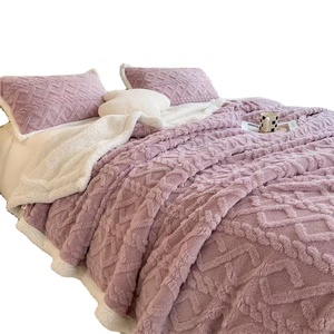 Bán Buôn Sherpa Dày Mờ Ấm Mềm Lớn Ném Giường Sofa Flannel Sherpa Lông Cừu Chăn Trong Vòng 4Kg - Product Image 6