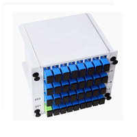 Equipo de Fibra Óptica FTTH, Divisor PLC en Caja LGX 1X32 1X64 SC APC UPC G657A1, Divisor de Fibra Óptica en Cassette
