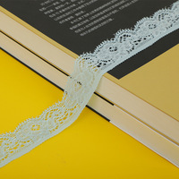 Garniture en dentelle élastique douce et extensible, 2.5CM, 12 pièces, vente en gros, Lot de Stock