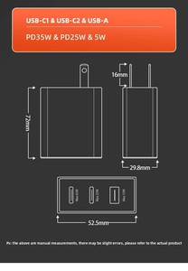<span class=keywords><strong>Cargador</strong></span> de nitruro de Galio de 65W de fábrica, enchufe de EE. UU., Compatibilidad de protocolo <span class=keywords><strong>completo</strong></span> para Samsung, Apple, Huawei, fuente de alimentación - Product Image 3