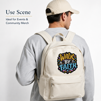 Parche Bordado Personalizado 'Walk by Faith', Insignia con Letras Inspiradoras para Chaquetas, Bolsos, Artículos para Eventos, Proveedor de Regalos al por Mayor