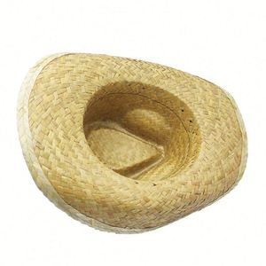 Chapeau de cowboy en paille écologique en gros avec logo personnalisé pour la pêche en extérieur et usage décontracté - Chapeau unisexe promotionnel à prix réduit - Product Image 6