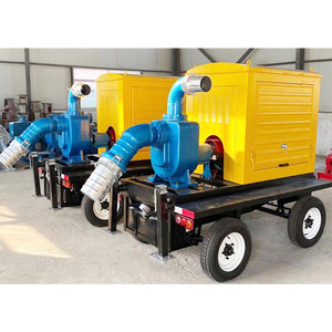 Pompe mobile sur remorque à moteur diesel 7,5 CV centrifuge haute pression auto-amorçante pour drainage des inondations, irrigation, usage municipal et d'urgence OEM - Product Image 2