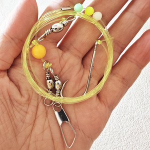 Ensemble de pêche nocturne Alpha Fluorescent Luminous Line Tenya Rig avec hameçon en acier inoxydable pour la pêche en eau salée au fond - Product Image 1