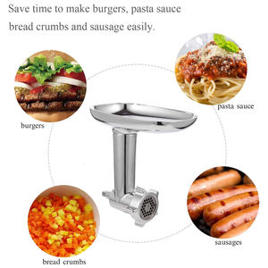 Picadora pequeña <span class=keywords><strong>de</strong></span> Alimentos/Carne, accesorio para mezcladores <span class=keywords><strong>de</strong></span> pie con 4 <span class=keywords><strong>placas</strong></span> <span class=keywords><strong>de</strong></span> molienda, 2 tubos <span class=keywords><strong>de</strong></span> embutidor <span class=keywords><strong>de</strong></span> salchichas - Product Image 5