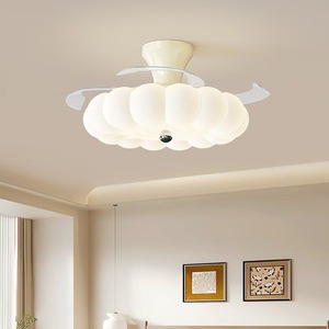 Ventilateur de plafond LED Dongbao avec design floral invisible pour chambre et salle à manger - Product Image 5