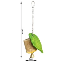 Nouveau jouet écologique pour oiseaux en loofah, mangeoire naturelle pour perroquets, nettoyage des dents, mangeoire suspendue pour cage à oiseaux