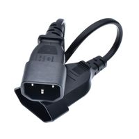 Câble d'alimentation IEC 320 C14 mâle vers prise femelle européenne 2 broches pour onduleur PDU, adaptateur secteur UE