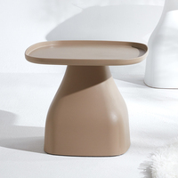 Table basse moderne et simple en plastique pour petits appartements, salon, chambre à coucher, table d'appoint de canapé, table de chevet d'angle, sans rangement, petite