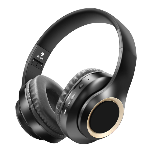 Foldable Wireless BT Stereo Headphone Bluetooth Music Wireless Headset Sports Earphone HiFi Earphones Smartphones TV Game