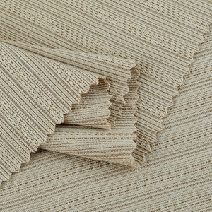 Tissu stock <span class=keywords><strong>lot</strong></span> en chine haute qualité côtes 2x2 tricot 100% polyester 150gsm solide trame tricoté 4x4 côtes tricot brossé tissu - Product Image 2