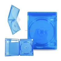 Sarung CD Kotak Penyimpanan Plastik DVD 14Mm Blu-Ray Kotak Bluray Tunggal untuk PS4 PS3 Kotak Permainan Pengganti