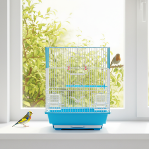 Jaula de Cría para Pájaros YS Easy Clean, Plegable, de Alambre de Hierro, Portátil, Colorida, para Periquitos, Canarios y Pinzones - Product Image 2