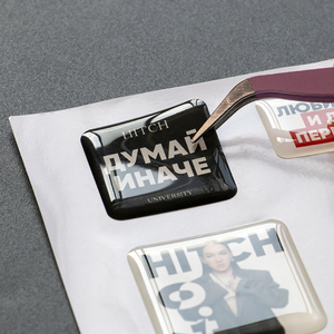 Op maat gemaakte epoxy oogballen textiel stickers vel 32mm transparant iPhone epoxy <span class=keywords><strong>3D</strong></span> stickers - Product Image 6