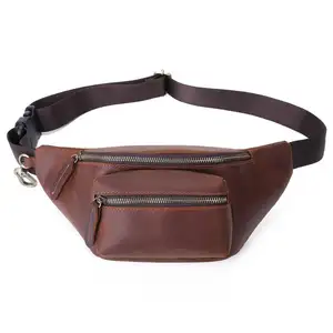 Crazy Horse-Bolso de cuero genuino para hombre, <span class=keywords><strong>riñonera</strong></span> Retro hecha a mano, de cintura - Product Image 1