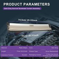 Sprwinautummer 5G6877307 5GG877307 Remplacement de l'ensemble de rideau de toit ouvrant VW Golf R32 GTI Rabbit 2014-2020 MK7 (Gris foncé fabriqué)