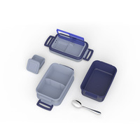 Ensemble de boîtes à lunch en acier inoxydable à double couche avec tasse à soupe, boîte à bento portable anti-fuite pour étudiants, employés de bureau, stockage alimentaire