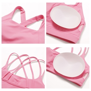 Hot Sale High Quality Sportswear Scrunch Butt Biker Shorts 2 Piece Set Plus Size Cross Back <b>Bra</b> Gym Fitness Yoga Sets for Women - Product Image 4