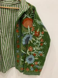 Suzani เสื้อแจ็กเก็ตกำมะหยี่งานปักลายดอกไม้ผ้ากำมะหยี่สำหรับผู้หญิงเสื้อแจ็คเก็ตของขวัญสำหรับผู้หญิง - Product Image 5