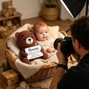 Oso de Peluche Hecho a Mano, Muñeco de Peluche <span class=keywords><strong>Hermana</strong></span> Blessing, Regalo Personalizable, Ideal como Regalo de <span class=keywords><strong>Cumpleaños</strong></span> para una <span class=keywords><strong>Hermana</strong></span> - Product Image 5