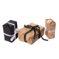 100% rouleaux de spécialité en nid d'abeille de taille personnalisée sacs d'expédition Kraft noirs pour emballage cadeau de bougie emballage de livraison antichoc